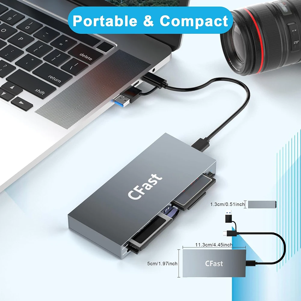 Устройство считывания карт CFast 5 Гбит/с Memory Stick Pro Duo Адаптер USB 3.0 C MS SD TF XD