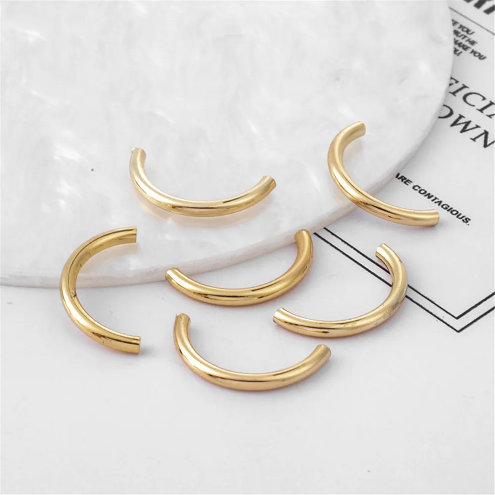 

14K gold-coated accessories Smooth half circle elbow 2mm*18 accessories DIY handmade materials semicircle accessories