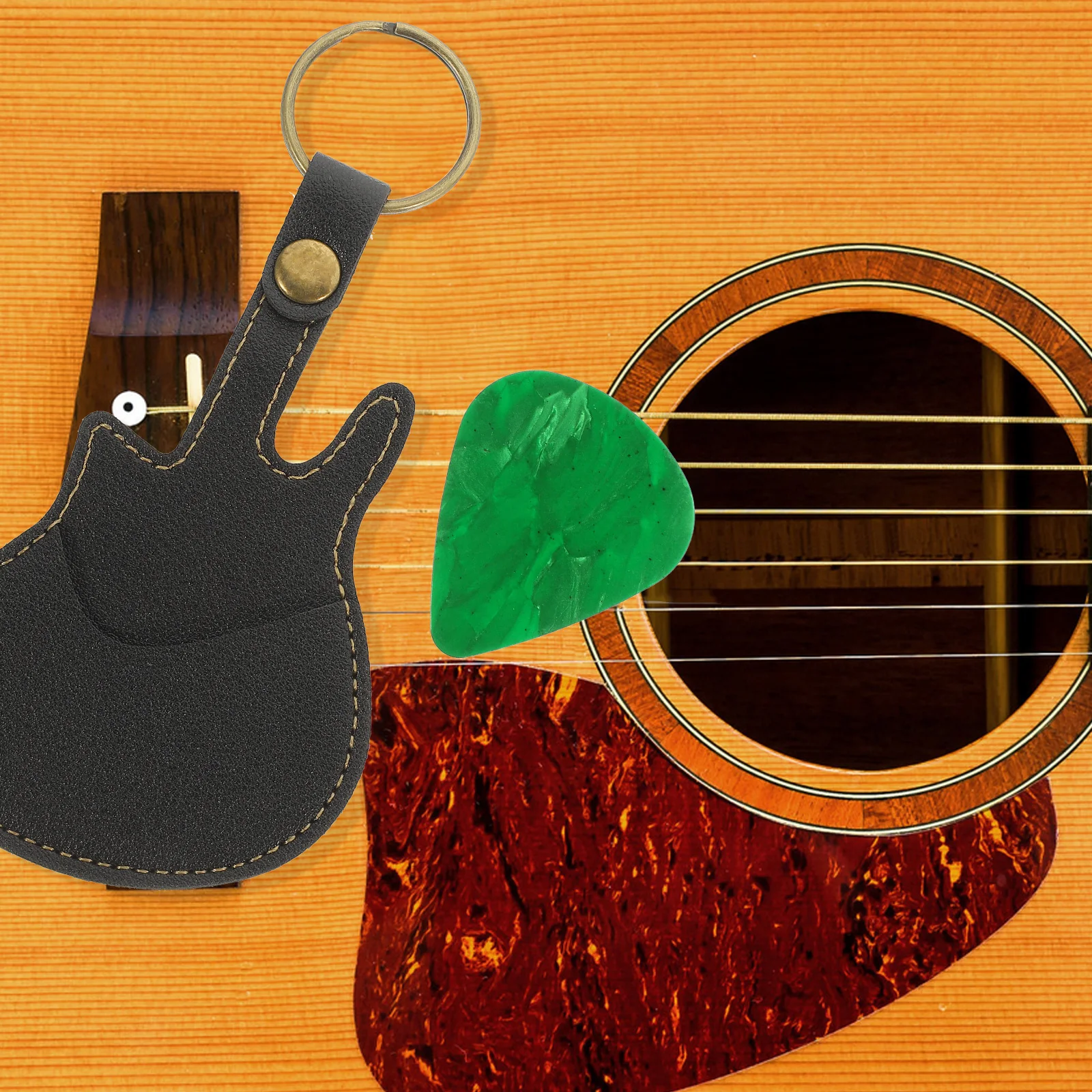 

Guitar Pick Organizer Unique Keychain Acoustic Case Supplies Picks Container Holders