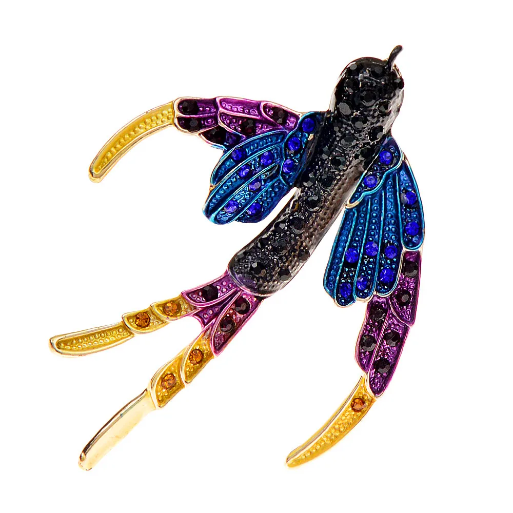 

CINDY XIANG Colorful Enamel Swallow Pin Brooch Animal 1pc