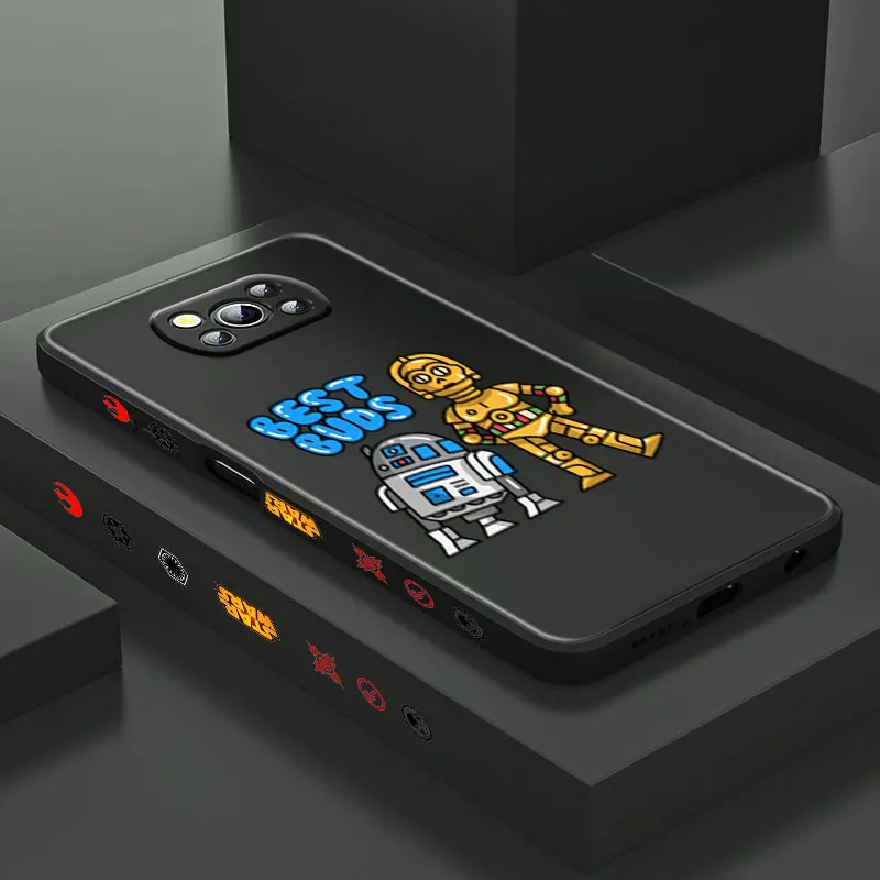 

Star Wars Cute Cartoon For Xiaomi POCO X3 NFC F3 GT M3 M2 Pro C3 X2 Mix4 11 Ultra Silicone Liquid Left Phone Case Coque Capa