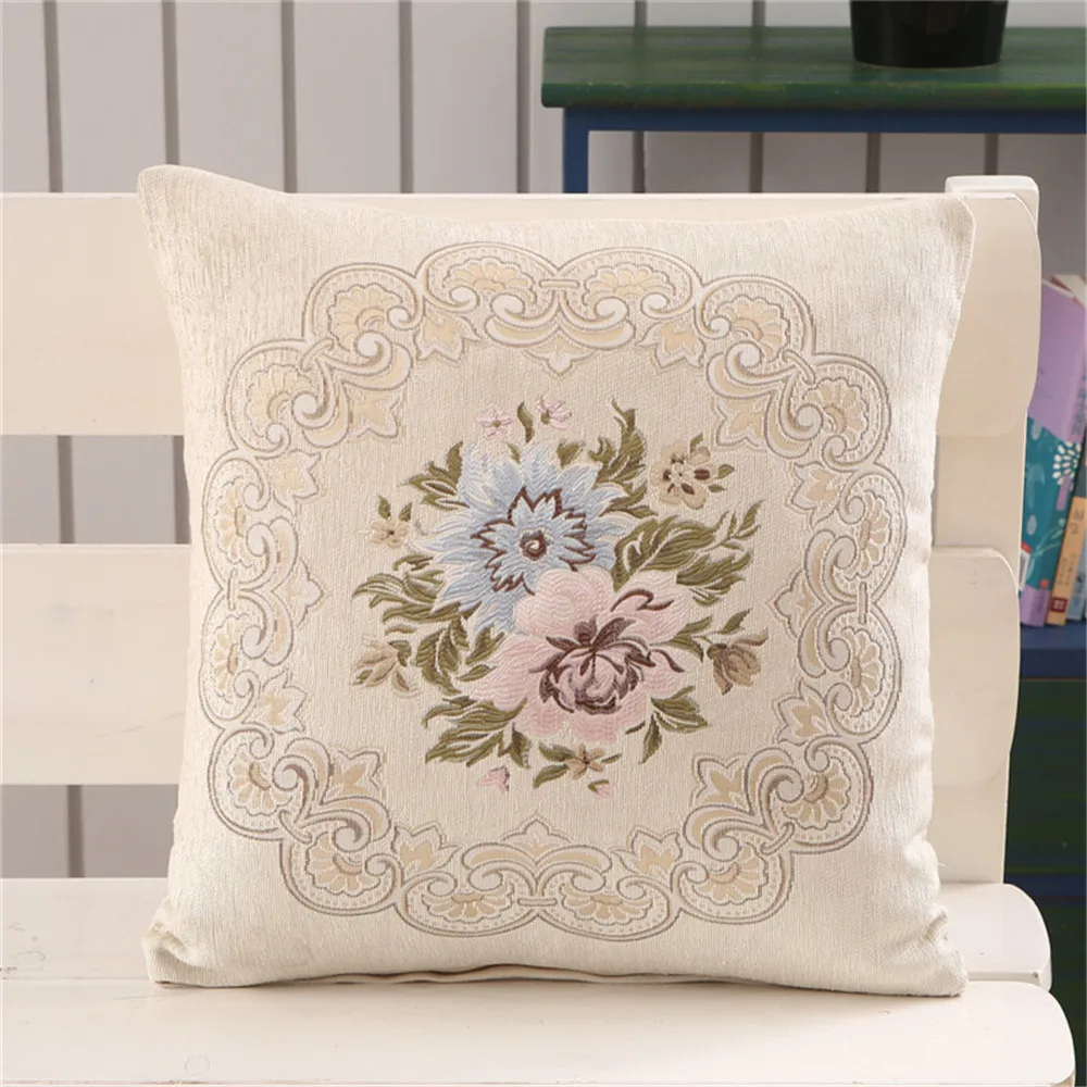 Винтажный дизайнерский чехол для дивана и стула с вышивкой из синели 45x45 см