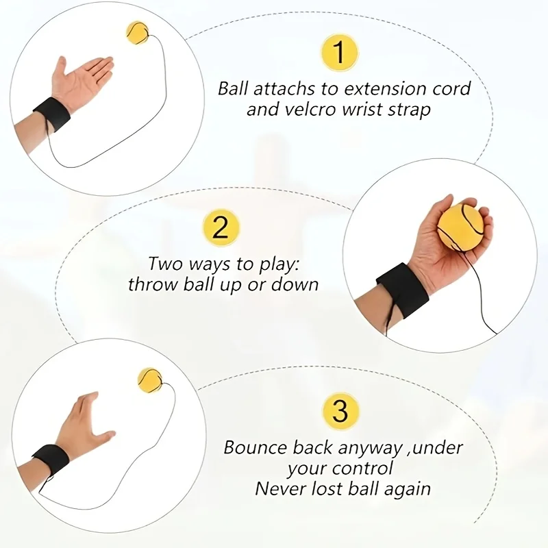 Футбольный возвратный мяч для рук мячи на запястье губка резиновый отскока