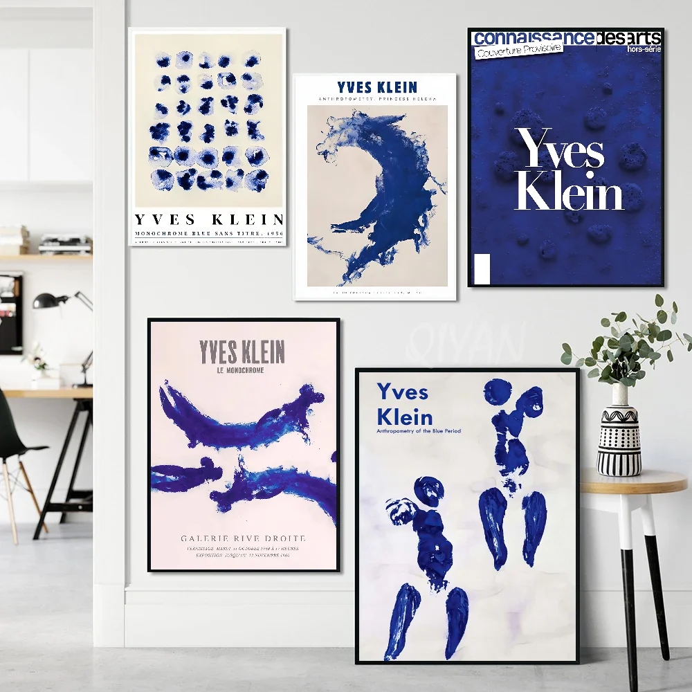 Yves Klein синяя выставочная галерея плакат наклейки художественные настенные