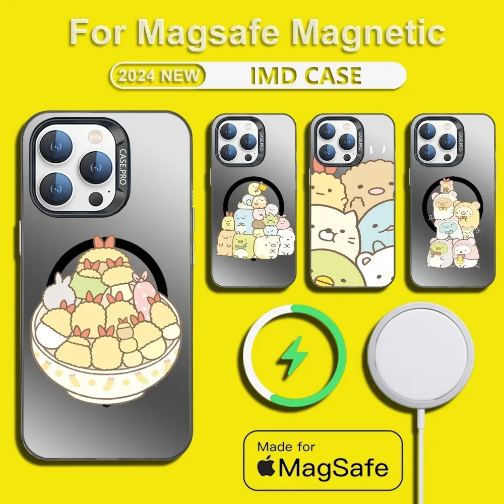 Мультяшный S-Sumikko G-Gurashi чехол для телефона iPhone 15 14 13 12 11 Plus Pro Max Mini Magsafe Магнитная