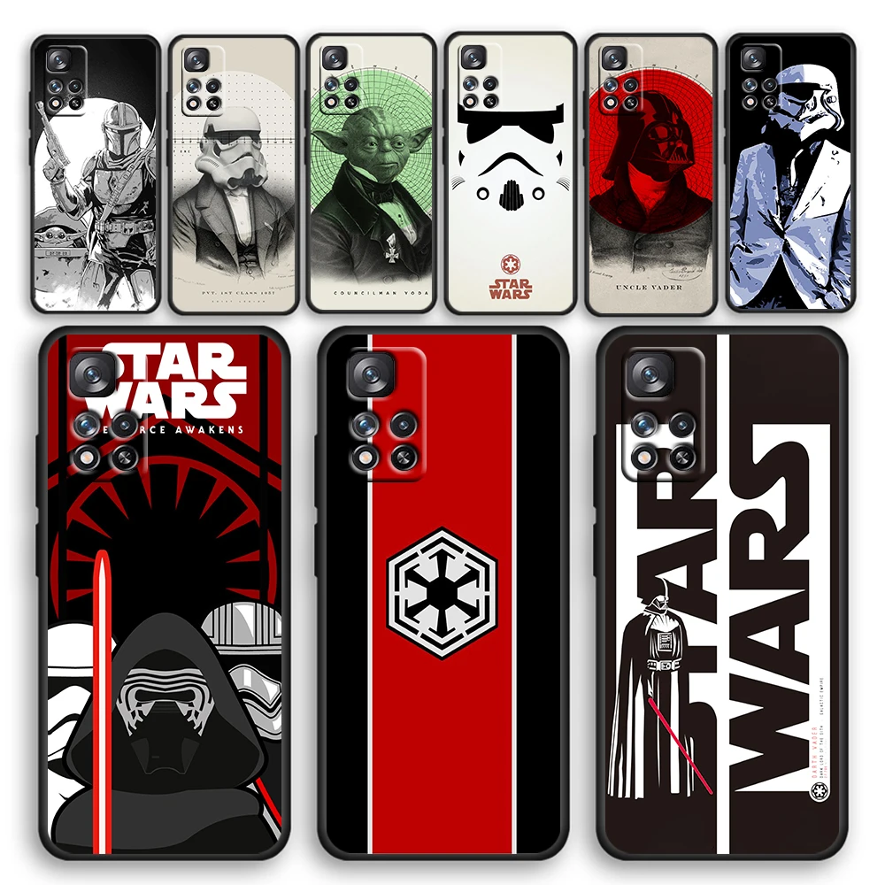 

Star wars hero robot cool Soft Black Phone Case For Xiaomi Redmi Note 11 11T 10 Pro 10S 9 9S 9T 8 8T 7 4G 5G Cover Shell