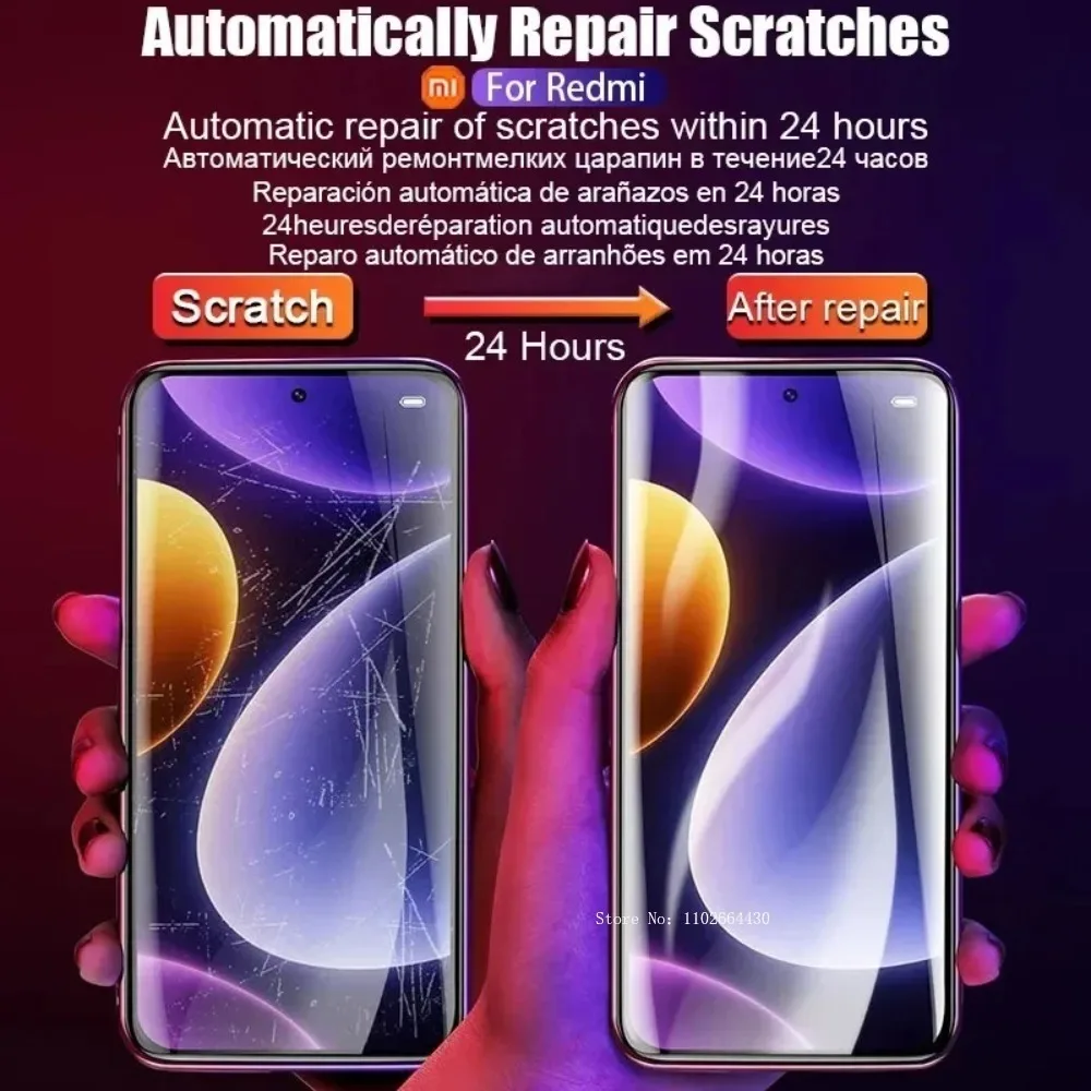 4 шт. HD гидрогелевая пленка Xiaomi POCO X6 F5 X5 X4 X3 NFC GT полное защитное покрытие для Poco M6 M5S