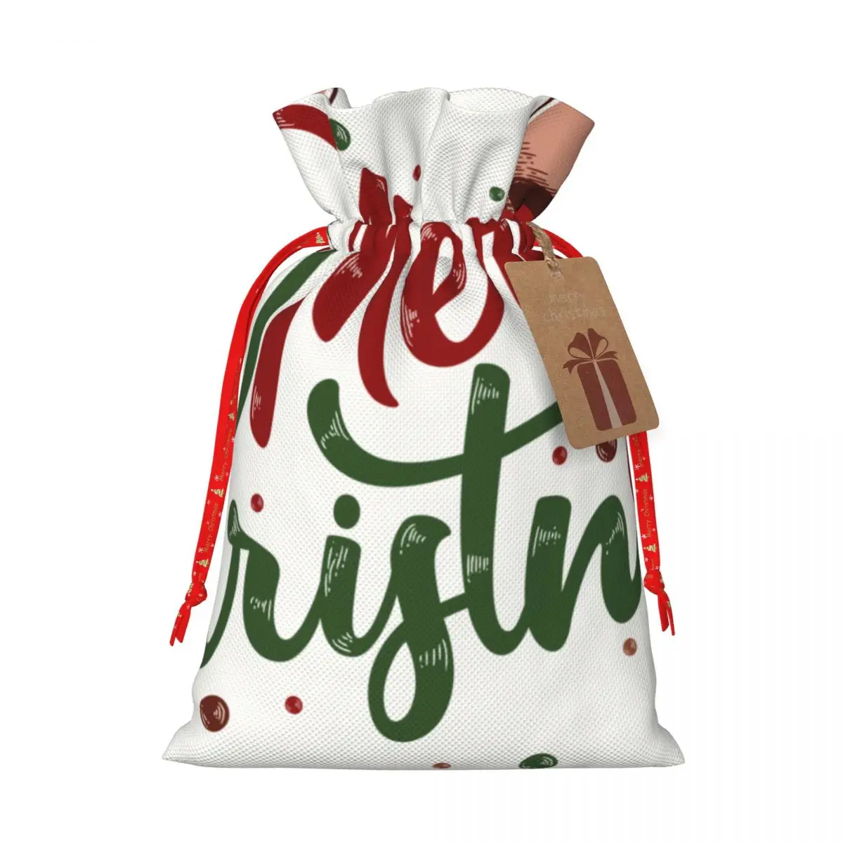 

Рождественская Подарочная сумка, мультяшный Санта, Классическая ткань для вечевечерние