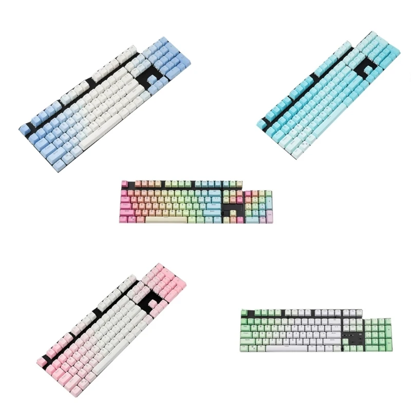 

Only Keycap,Rainbow Backlight PBT Keycap Double Shot 104 Keys Thicken Keycaps for Mechanical Keyboard Installation