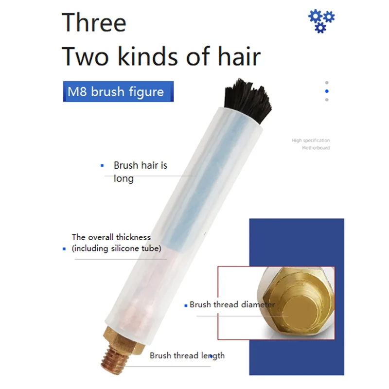 Щеточка для чистки сварки из углеродного волокна с резьбой M8 используемая