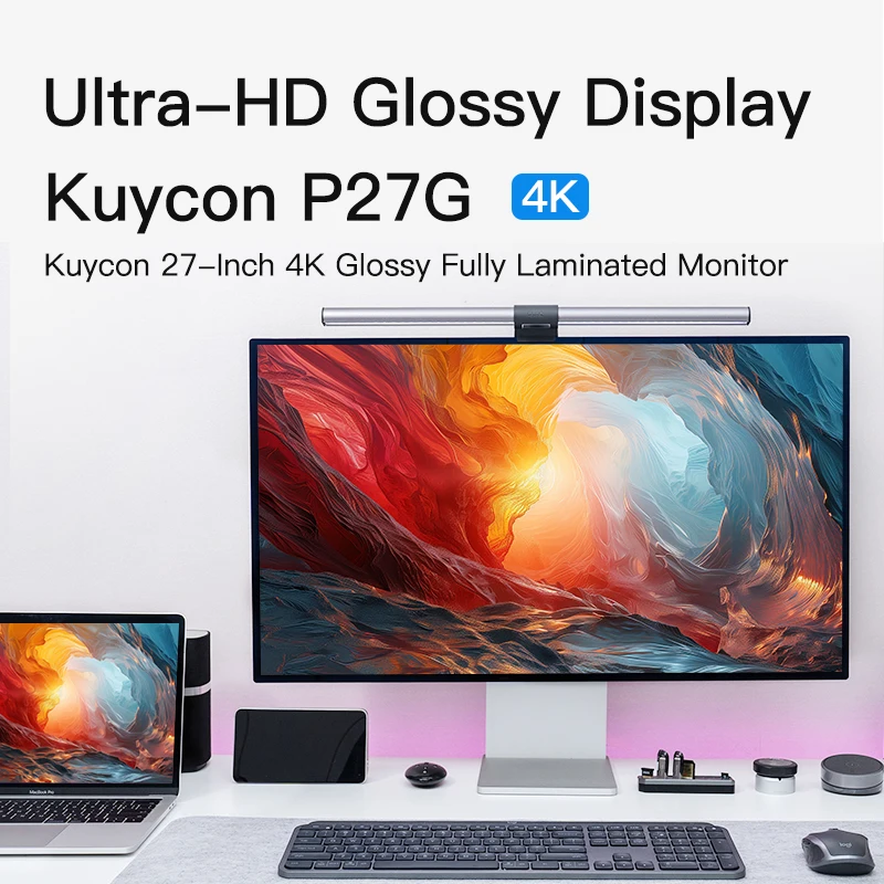 Фото Игровой монитор Kuycon P27G с продуманной внутренней конфигурацией воздушного потока, 27 дюймов, 4K, 60 Гц, IPS-дисплей, с кронштейном №4