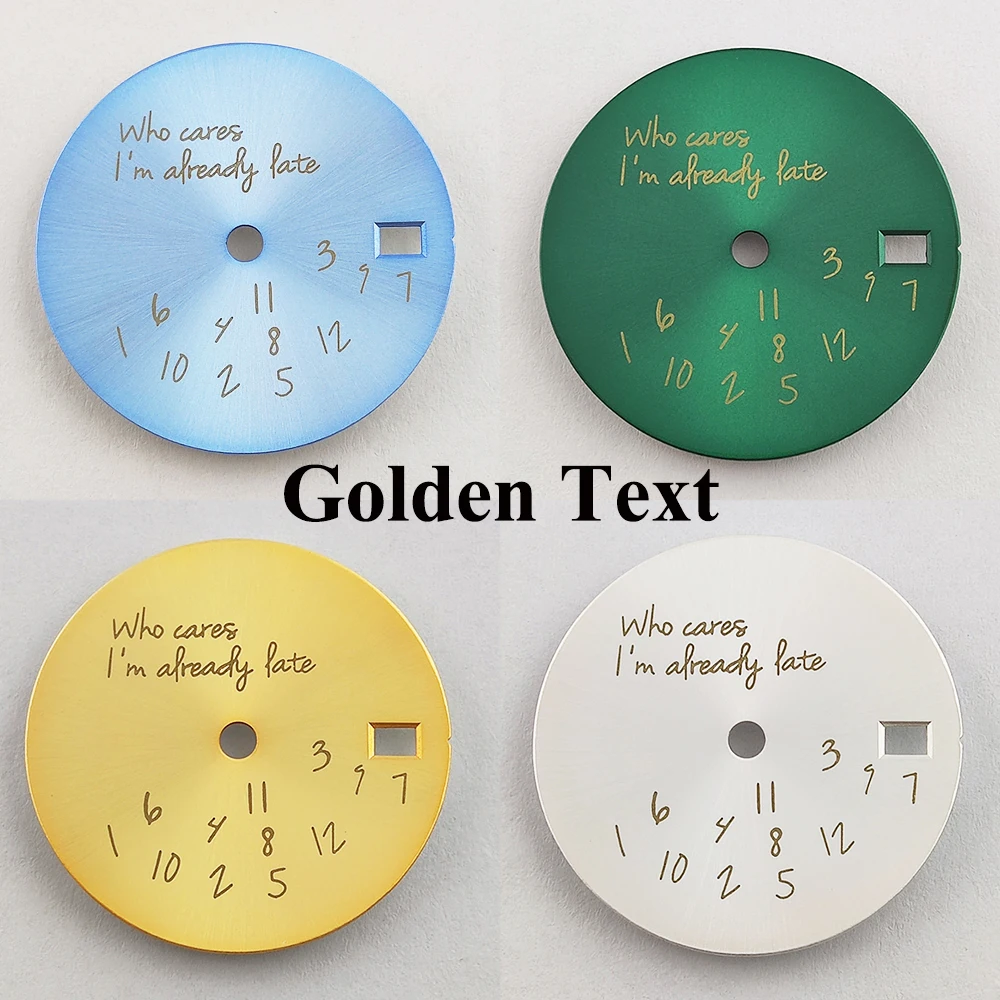 Циферблат часов 28 5 мм Who cares im already late циферблат nh35 стерильный детали для без