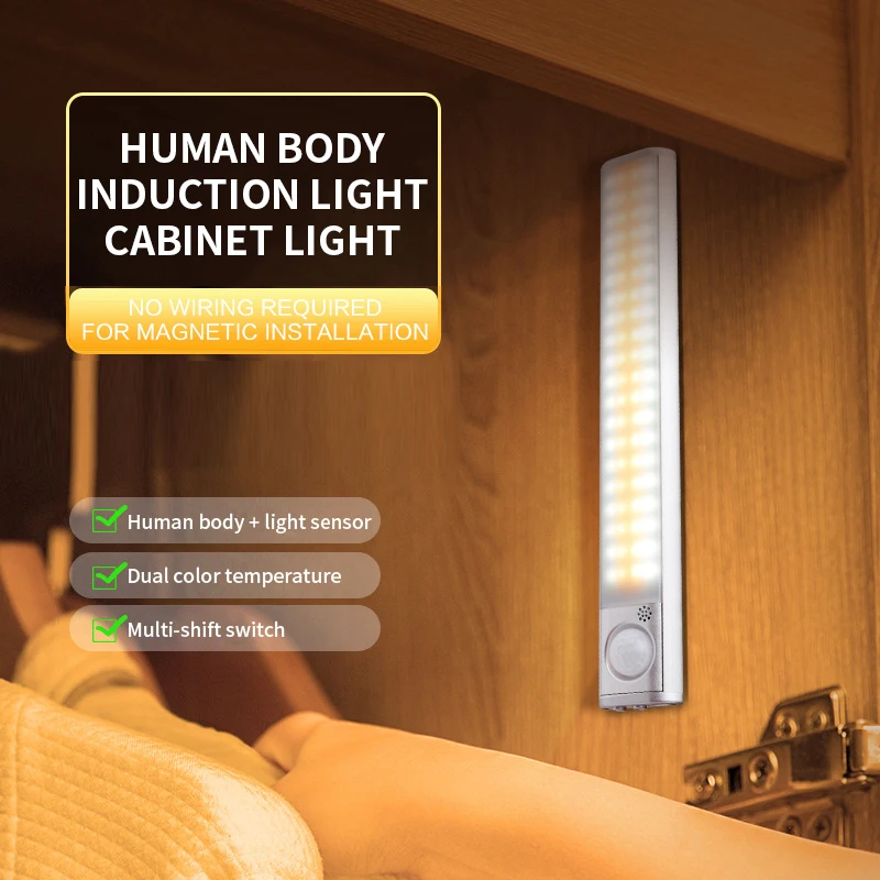 

Беспроводная подсветка шкафа, беспроводная светодиодная подсветка для шкафа, прикроватная лампа для шкафа, ночник со светодиодным датчиком, светодиодов