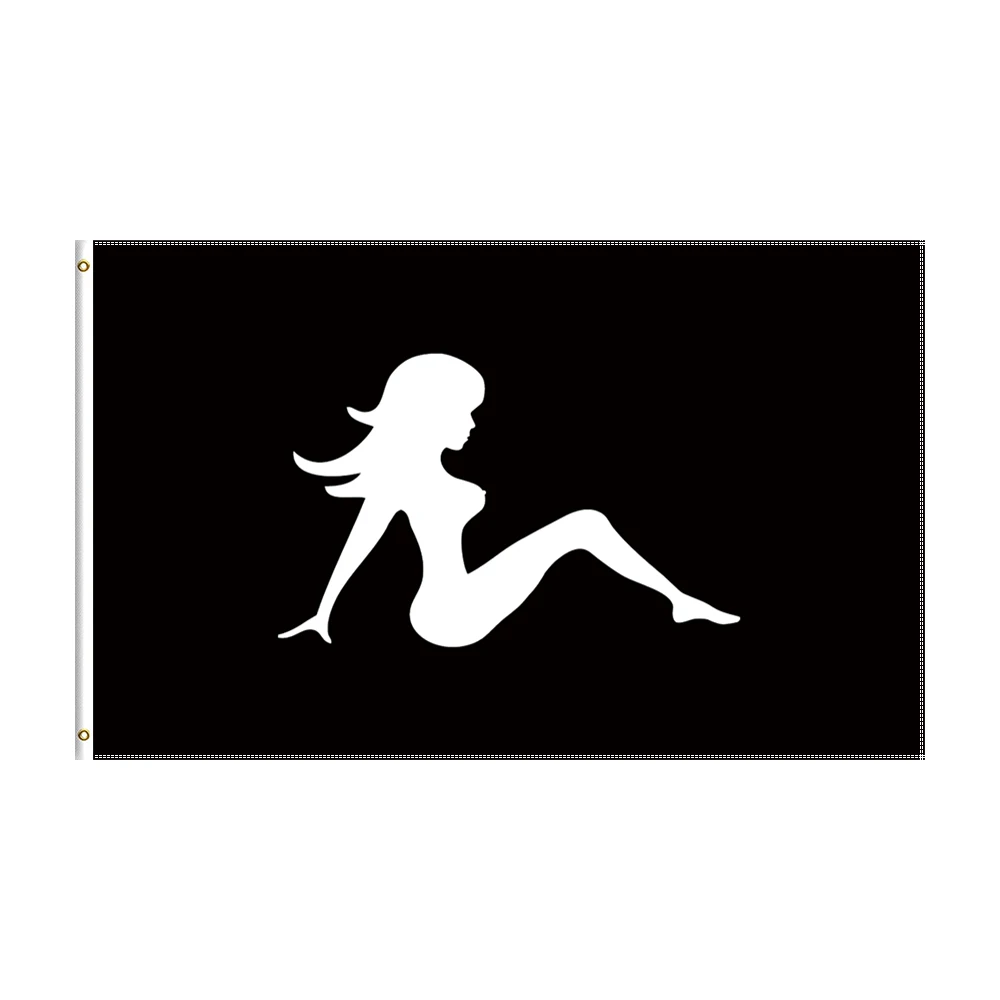 

3x5 Ft Truck Mud Flap Girl Flag Polyester Home Decor Hanging Banner