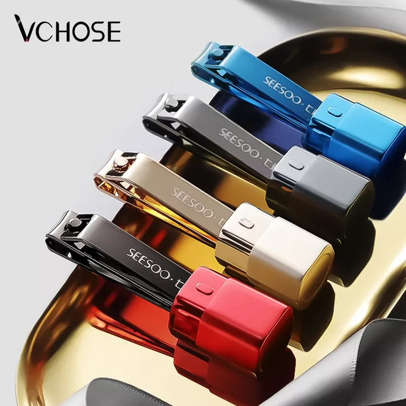 

Mini Nail Clippers Stainless Steel Fingernail Cutter Portable Nail Scissors Trimmer Lipstick Packaging Best Gift Manicure Tools
