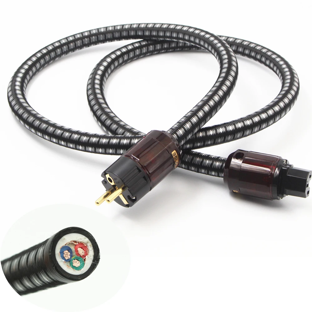 

3 x 11AWG OFC Core кабель питания Hifi Audio CD US или EU разъем для усилителя CD плеера