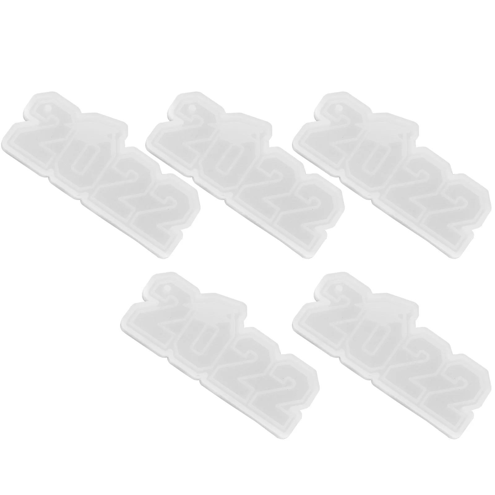 

5Pcs Delicate Key Ring Pendant Molds Keychain Making Molds DIY Pendant Molds