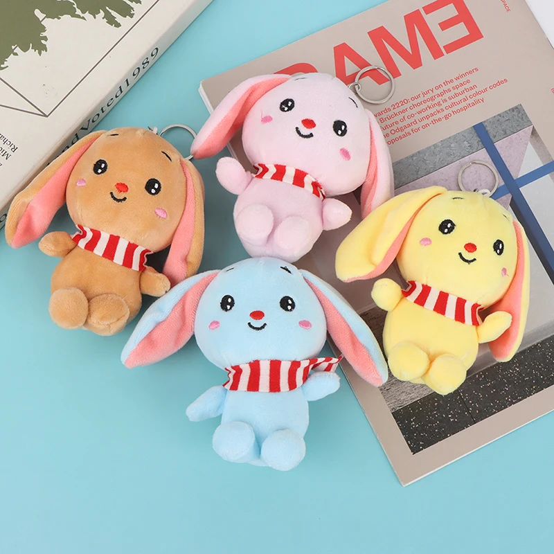 

Stuffed Animal Dolls 11cm Big Ear Rabbit Plush Stuffed Toy Cartoon Bunny Doll Keychain Pendant Plush Toy Children Birthday Gift