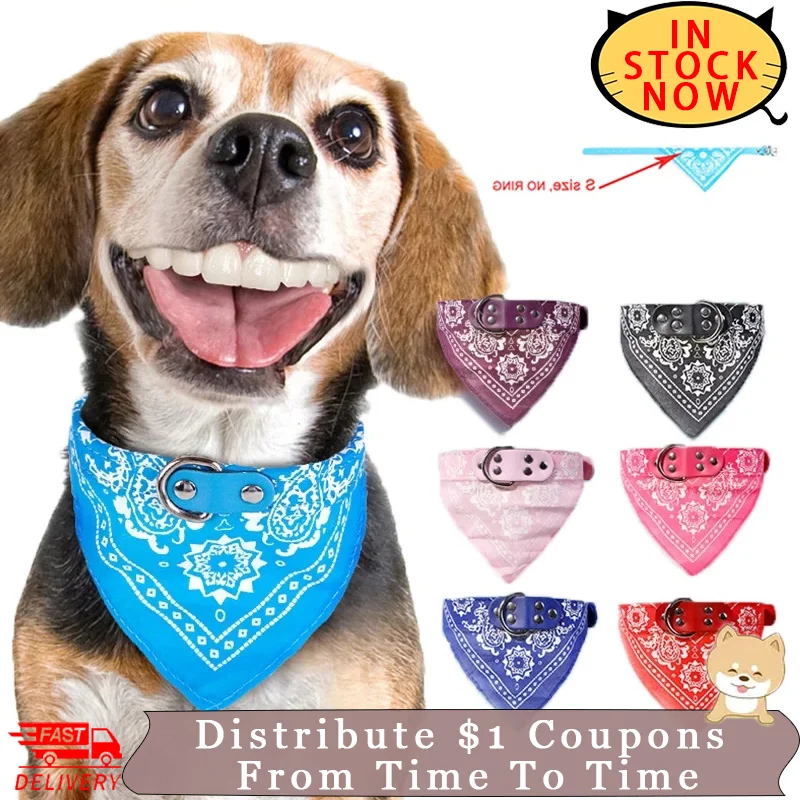 

Dog Collars Puppy Adjustable Bandana for Small Dogs Slobber Towel Outdoor Cat Collar Print Bibs Scarf Puppy Collar Neckerchief