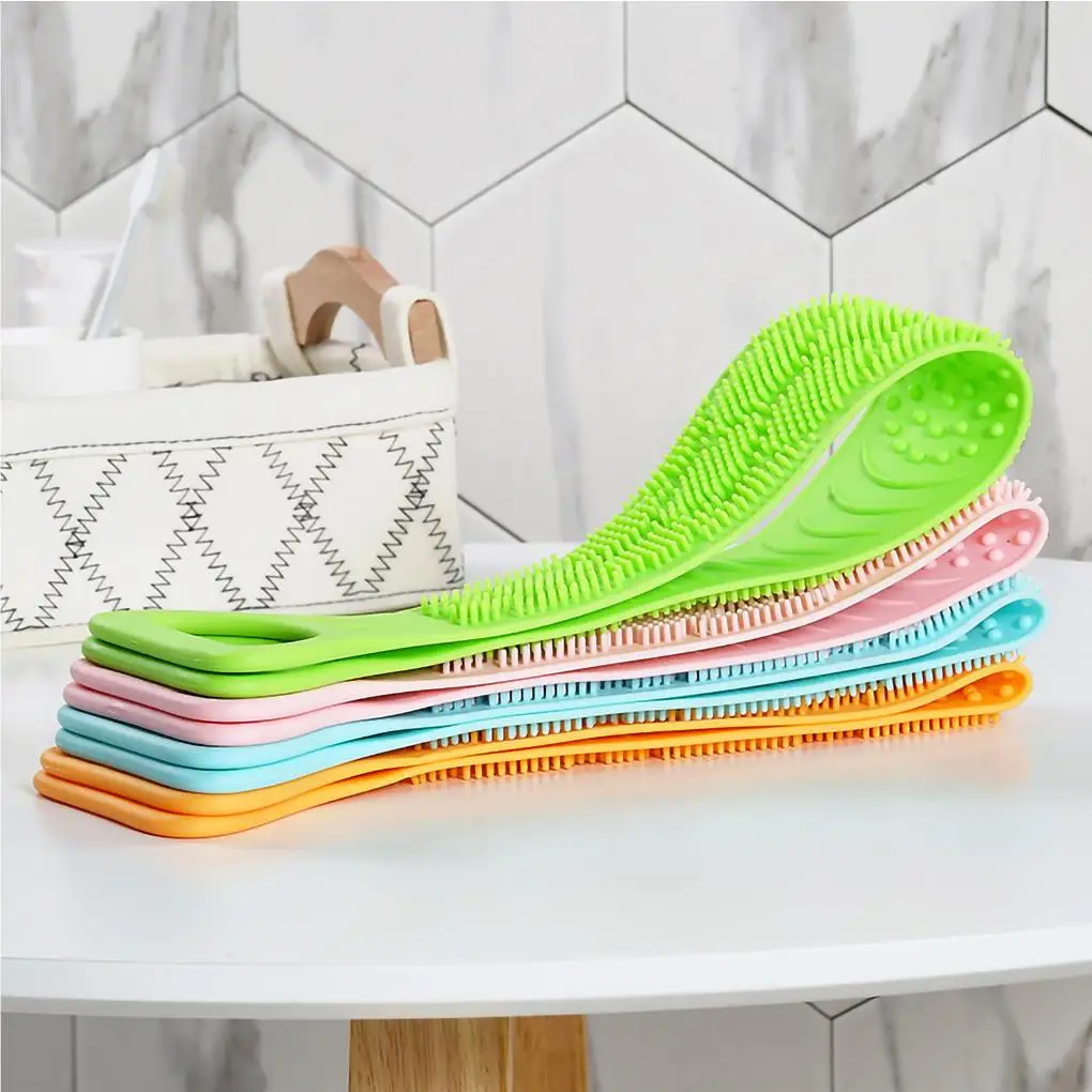 

Bathroom Silicone Brushes Bath Towels Rubbing Back Mud Peeling Massage Body Shower Extended magical Towels Scrubber Skin Clean