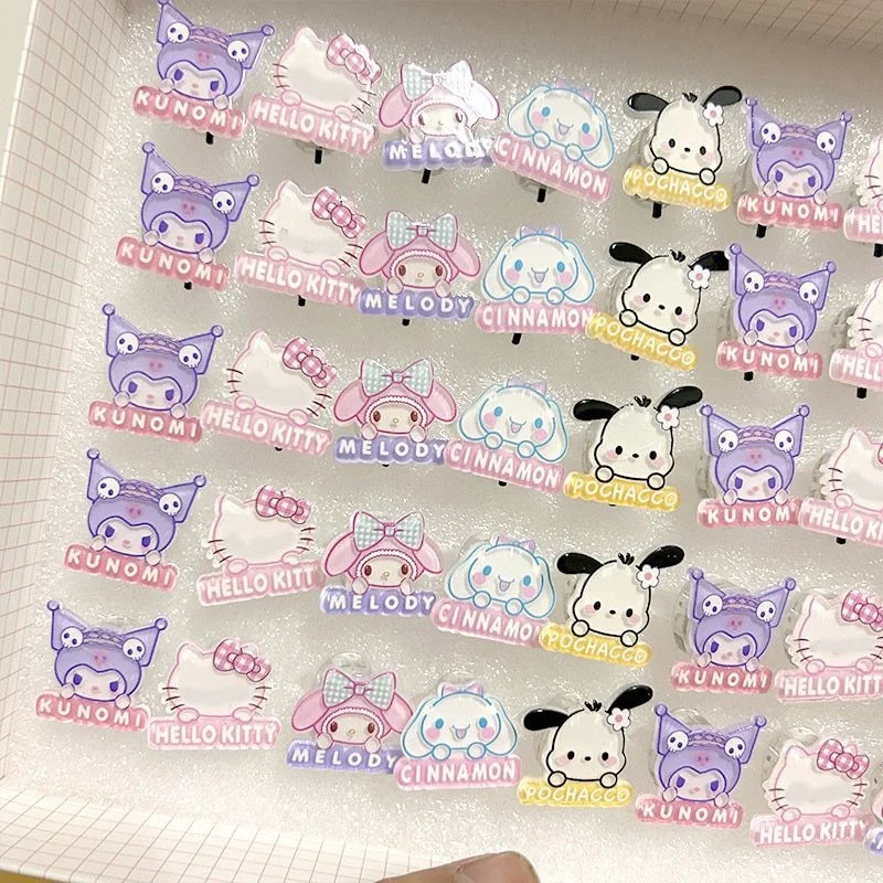 

Sanrio аниме мигающее фотокольцо Kawaii Kuromi Hellokitty Cinnamoroll понравило Мелодия мультяшная фигурка креативная игрушка для детей подарок