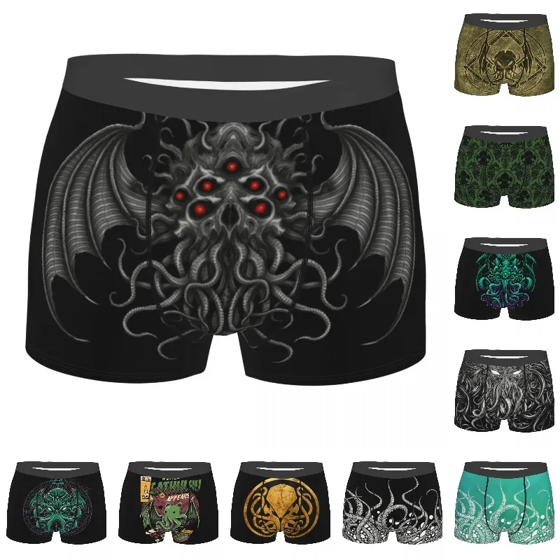 

Нижнее белье на заказ Cthulhu Mythos Lovecraft мужское эластичное нижнее белье большие пожилые Ужасы Монстр Боксеры Трусы