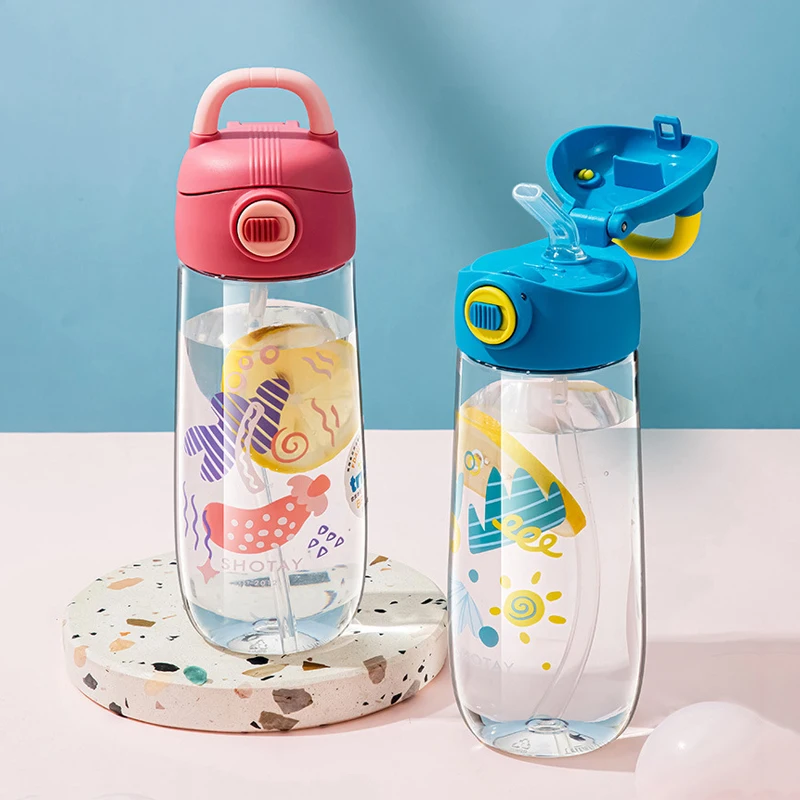 

Тритан Здоровая Бутылка Для Воды Милый Мультфильм Соломенная Чашка Портативная Спортивная Питьевая Бутылка Для Детей На Открытом Воздухе