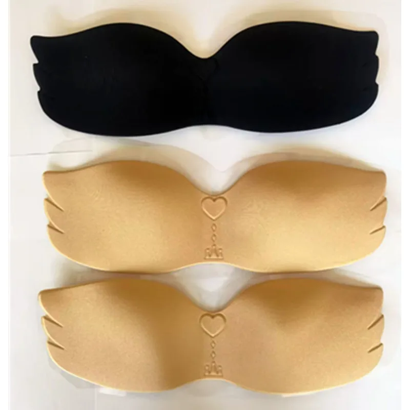 Invisible Push Up Bra Strapless Bras Silicone Self Adhesive Bras Nipple Cover Sexy Big Breasts Gathered Bralettes Bridal Wedding