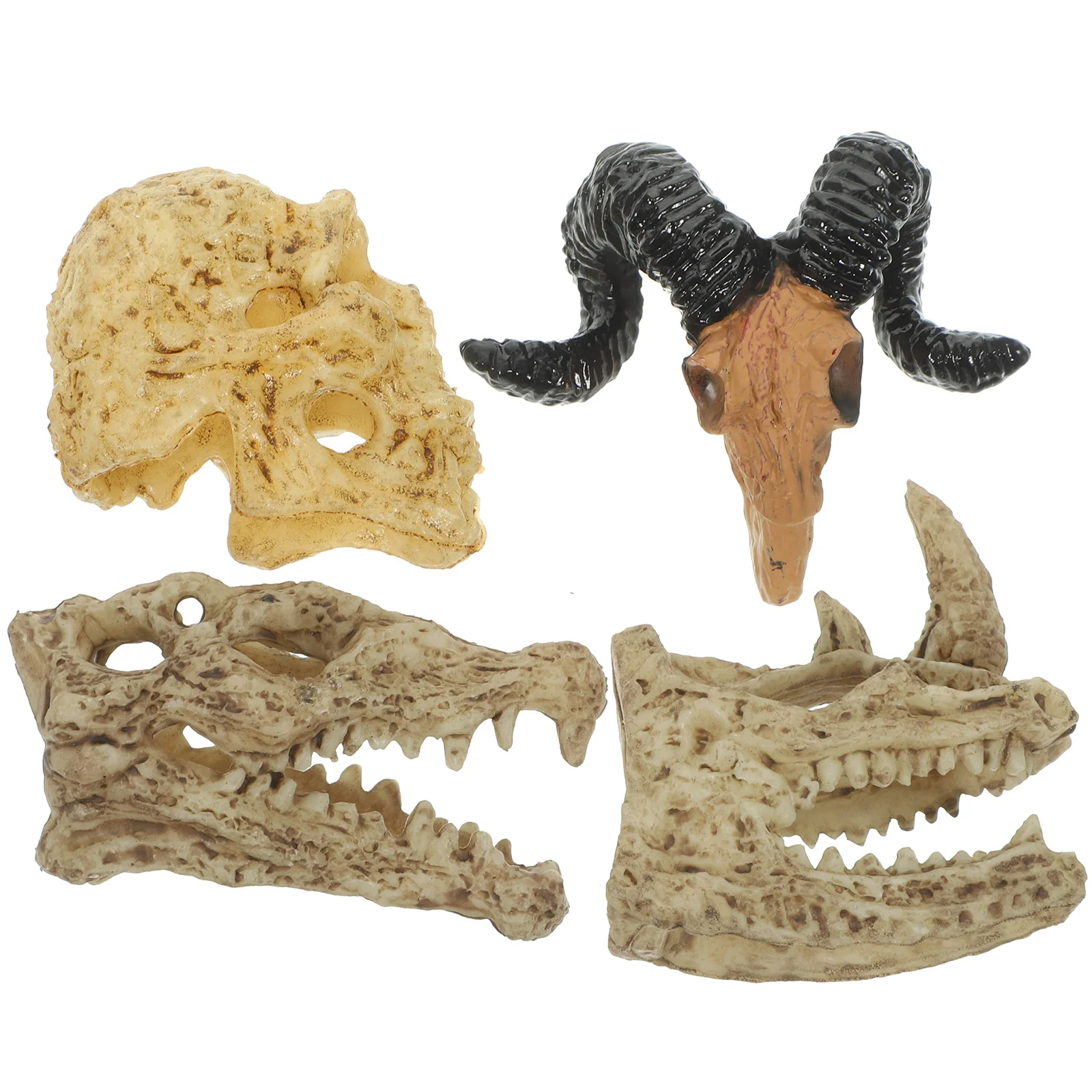 

4pcs Simulated House Landscaping Ornaments Miniature Statues Accessories