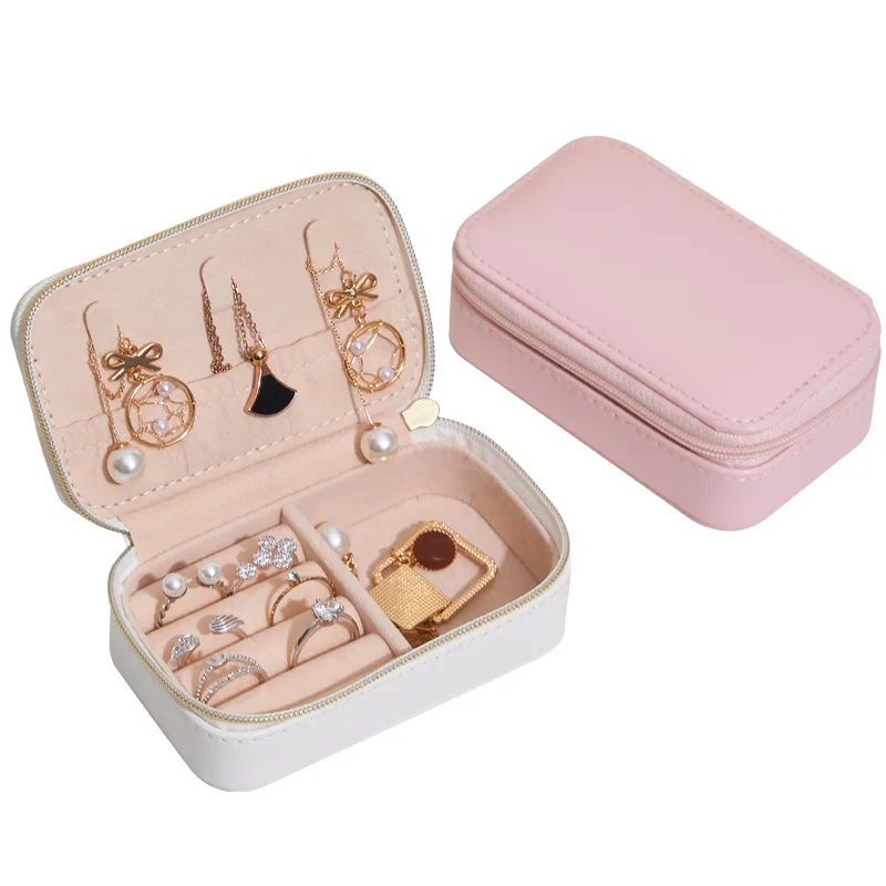 

Компактная креативная шкатулка для хранения ювелирных изделий, дорожная Портативная сумка для ювелирных изделий, Кожаная Шкатулка для юве...