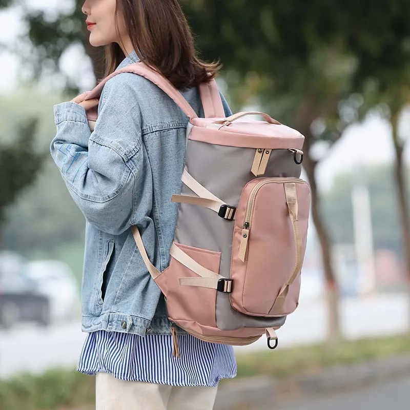 

Travel Backpack for Women Storage Large Capacity Travel Hand Bag Multifunction Waterproof Trip Mochila with Shoe Pocket