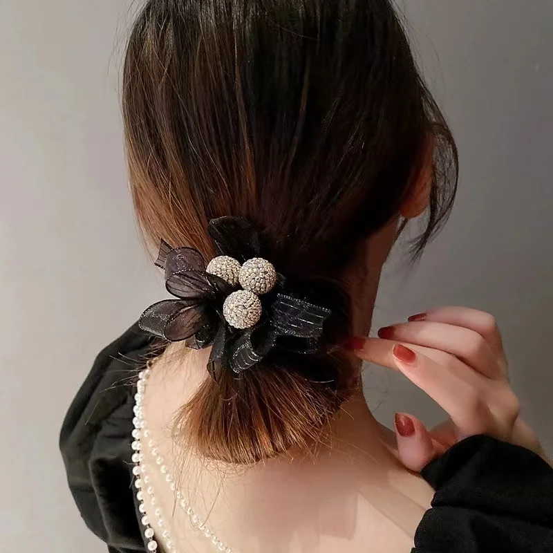 Галстук-бабочка для волос женский головной убор из органзы Летний темперамент