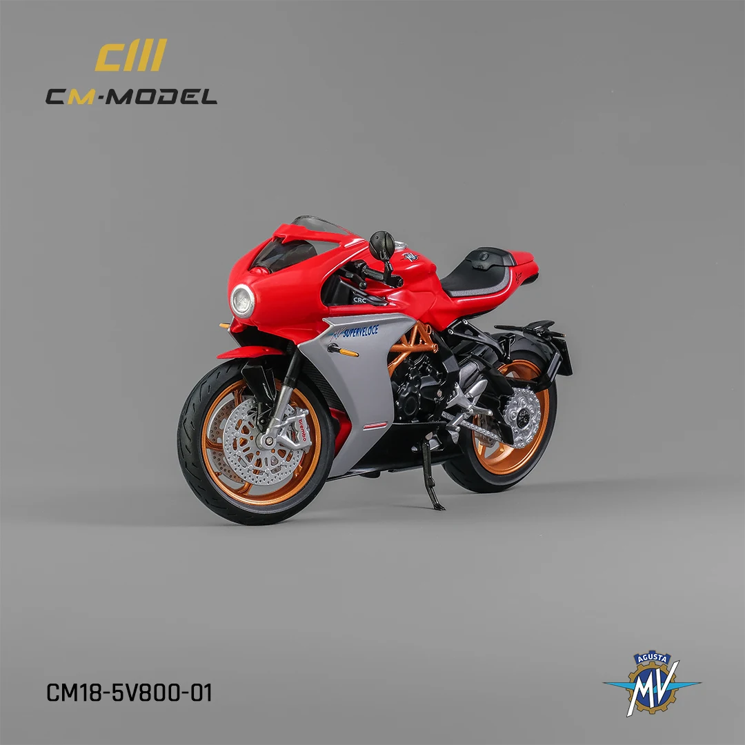 Модель CMModel 1/18 литая под давлением модель мотоцикла MV Agusta Supervolce800 RED