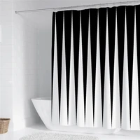 black and white bathroom shower curtain striped shower curtains set decorwaterproof polyester fabric curtains with hooks shower