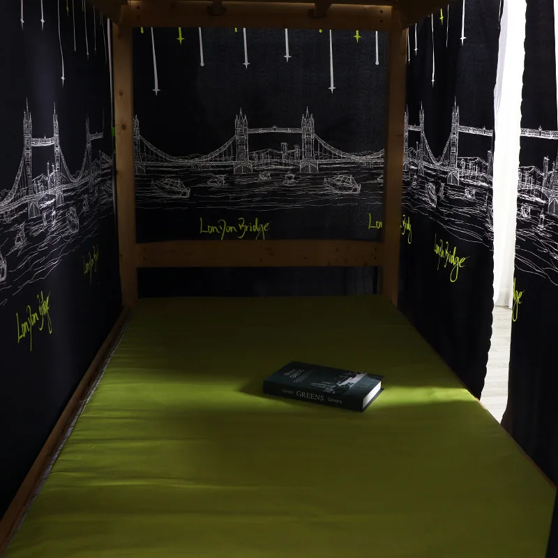 Занавеска для кровати в общежитии шторка студентов двухъярусная верхняя и