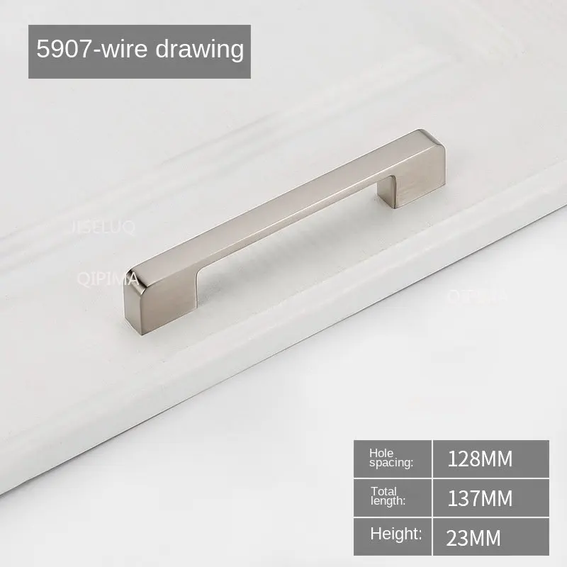 

Никелевая ручка для кухонного шкафа, шкафа, выдвижного ящика, черного цвета, Блестящая серебряная ручка 96, 128, 192, 224, 320 мм, простой, яркий хром