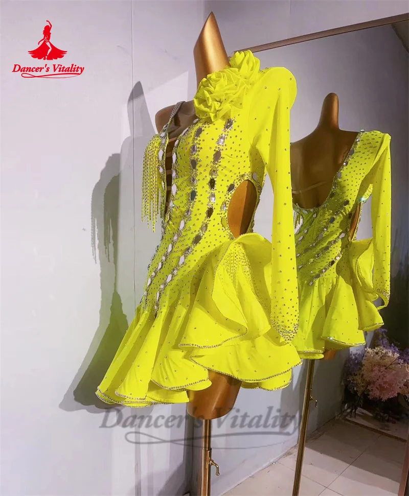 Платье для латиноамериканских танцев женщин старшего возраста AB Stones Rumba Chacha Tango