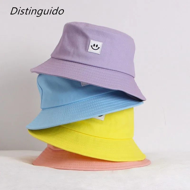 

Smiling Face Bucket Hat Cute Bucket Cap Beach Sun Hat Summer Travel Bucket for Women Men HT108