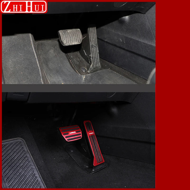 

Interior Car Gas Brake Panel Cover Sticker For Changan UNI-K UNIK 2021-2023 Aluminum Alloy Cover Stickers Accessories For LHD