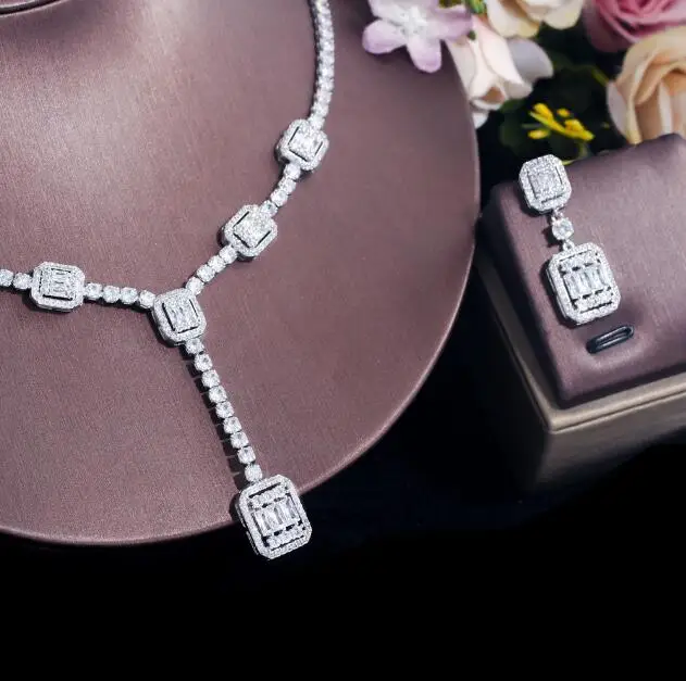 Европейский и американский Свадебный комплект ювелирных изделий блестящее