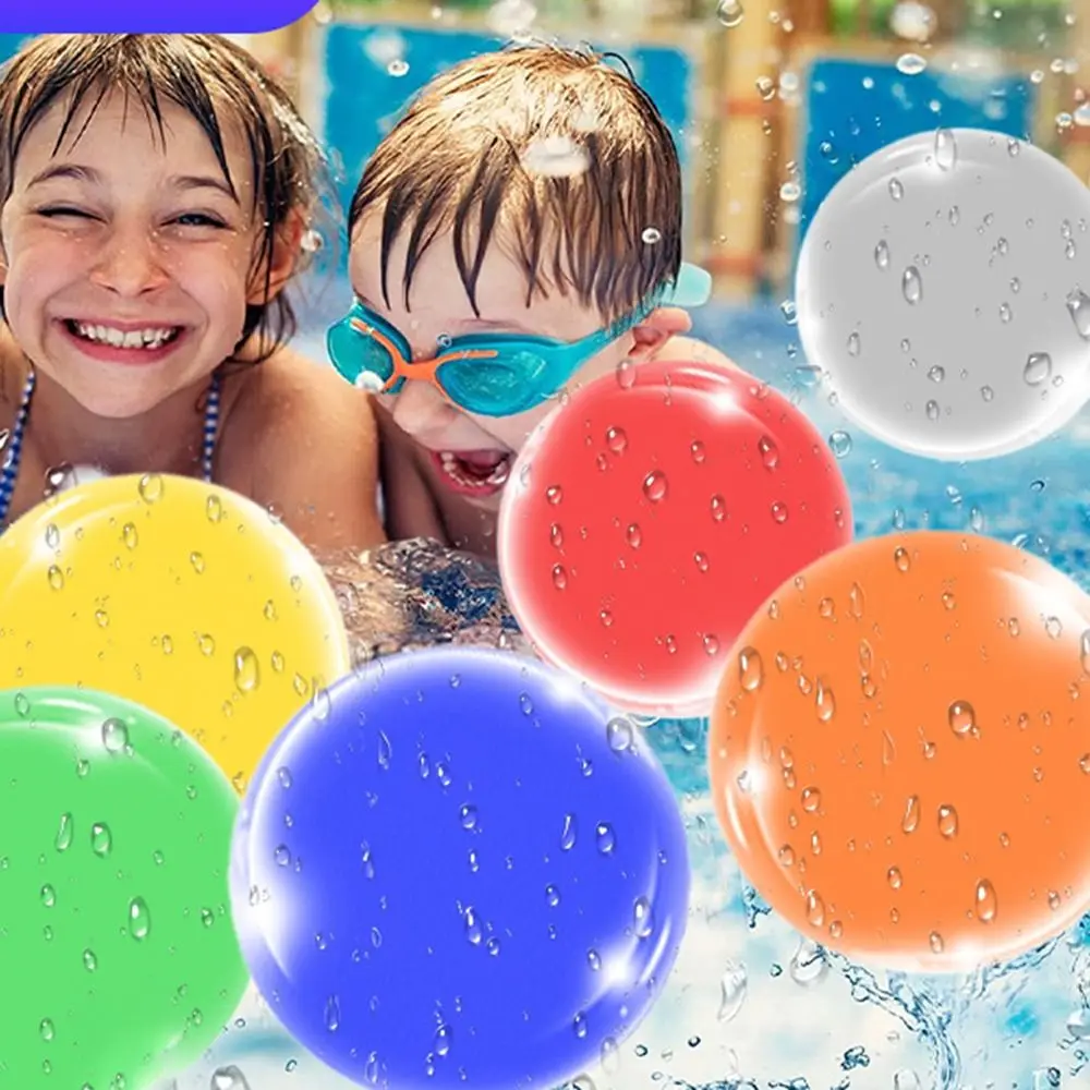 

6Pcs Reusable Soft Silicone Outdoor Games Kids Gifts Water Balls Water Balloons Summer Fun