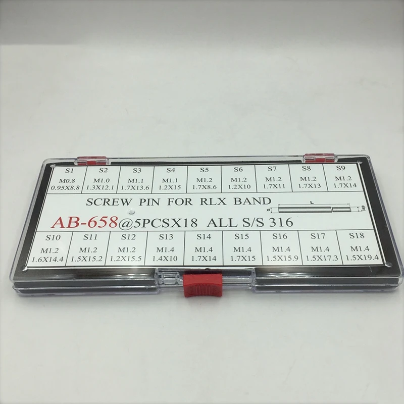 90 Pcs/Set Generic Screw Pins Links Watch Band Bracelet Strap Replacement Screws For Rlx Watch Band Repair Tool Parts