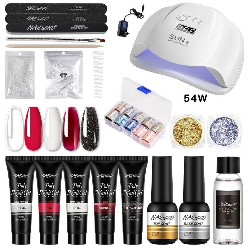 

NAILWIND Semi Permanent UV Varnish Manicure Kit Gel Nail Polish Set For Gel Extension Led Esmatles With Lamp Arcylic Nail Tools