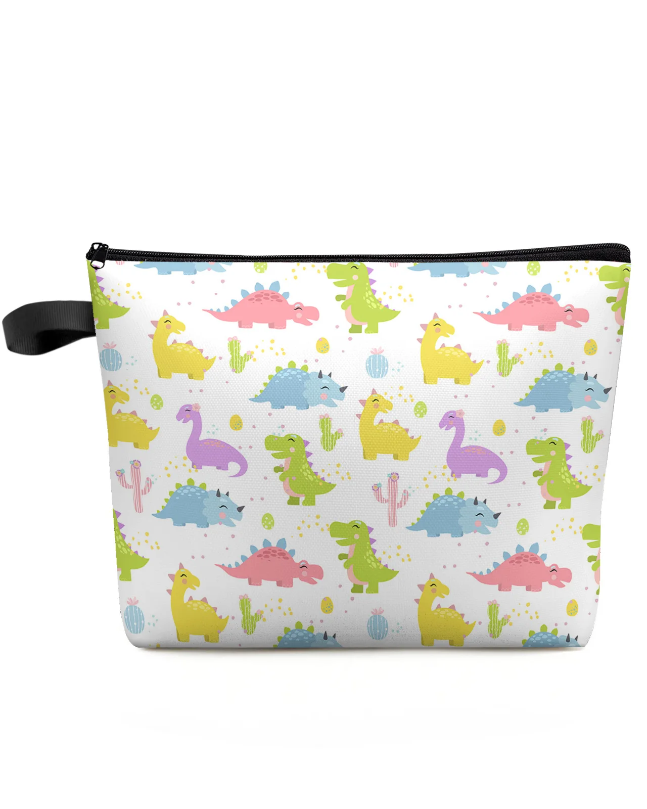 

Cartoon Dinosaur Cactus Kids White Makeup Bag Pouch Travel Essentials Women Cosmetic Bags Toilet Organizer Storage Pencil Case