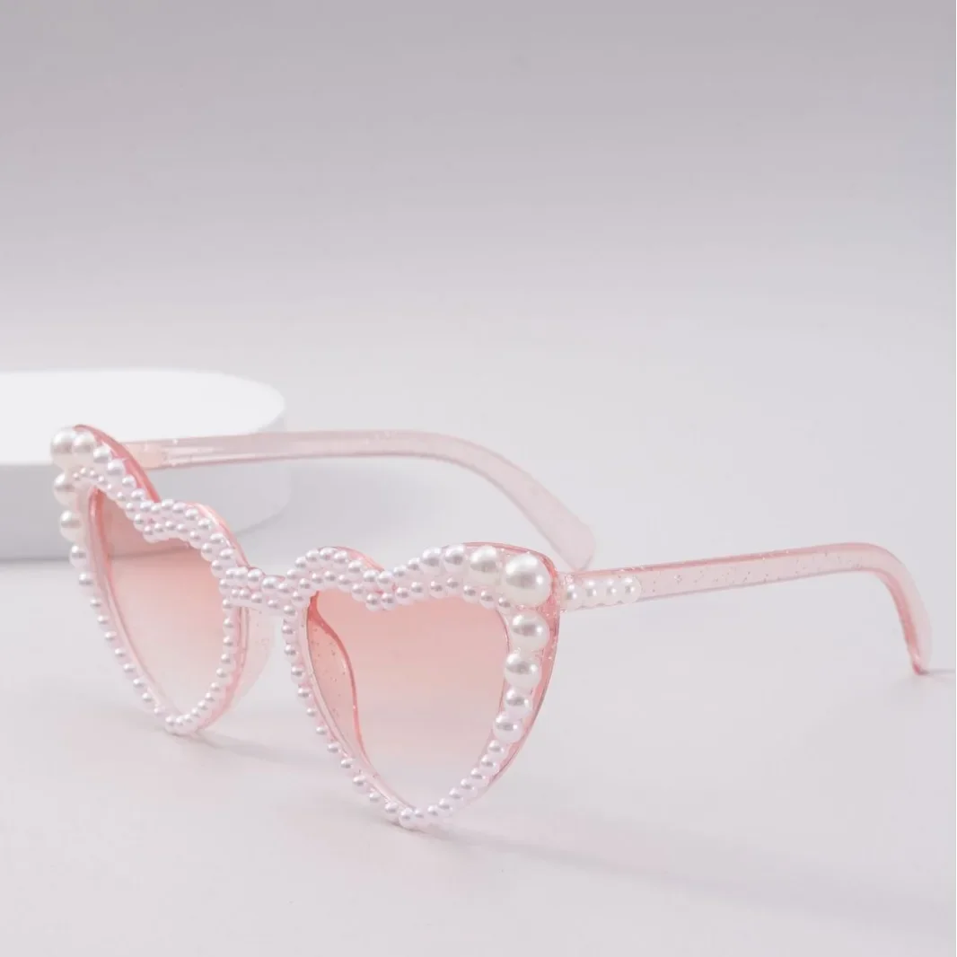 Новые модные жемчужные солнцезащитные очки для женщин вечерние линзы в форме