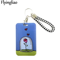 little prince blue credit card id holder bag student women travel bank bus business card cover badge accessories gifts kid gifts