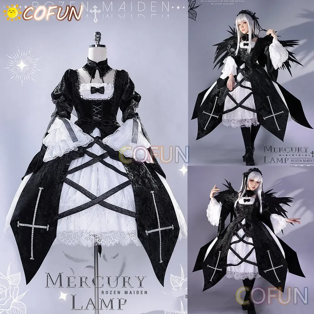 COFUN аниме Rozen Maiden Mercury Lampe косплей костюм сладкий дьявол готическое платье Лолиты