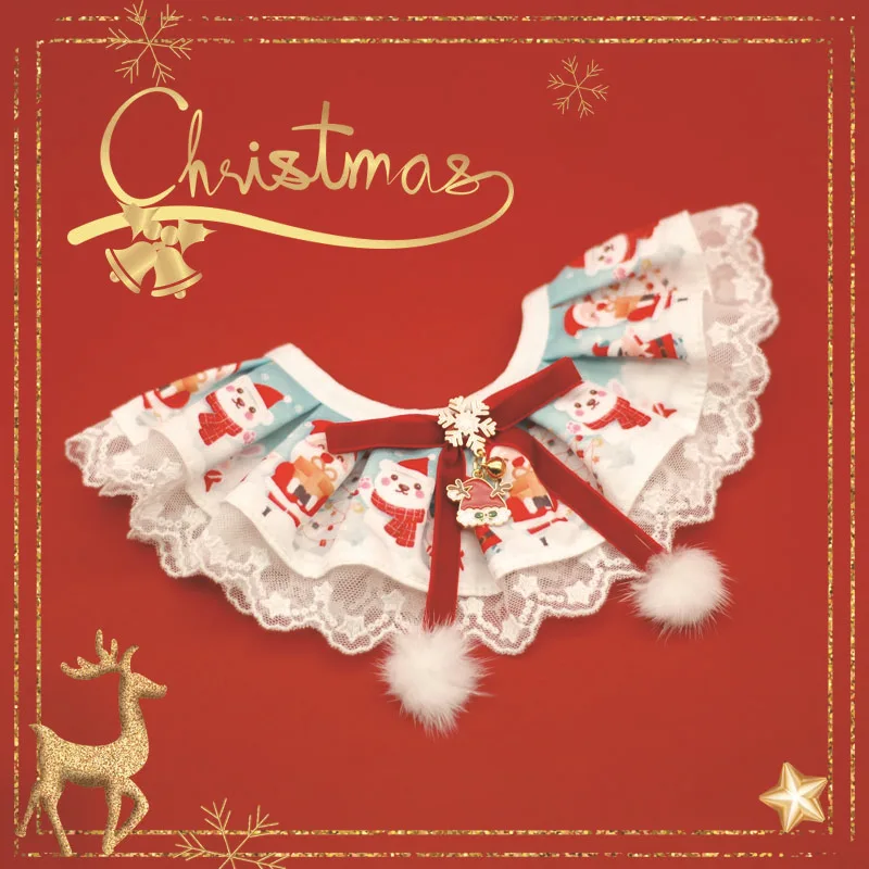 

Рождественский ошейник для домашних животных, шарф, клетчатый бант, ошейник с рисунком Санта-Клауса, снеговика, красный ошейник для собак, товары для маленьких собак