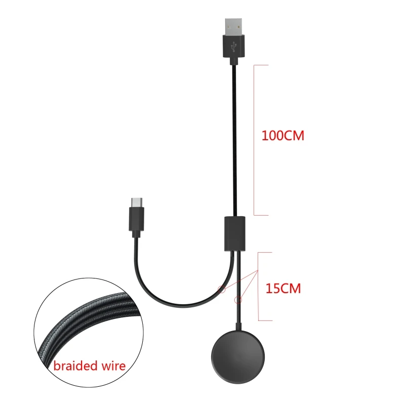 

Зарядное устройство R91A адаптер питания для Galaxy Watch 4 3 Active USB Type-c зарядный кабель подставка для док-станции держатель для умных часов
