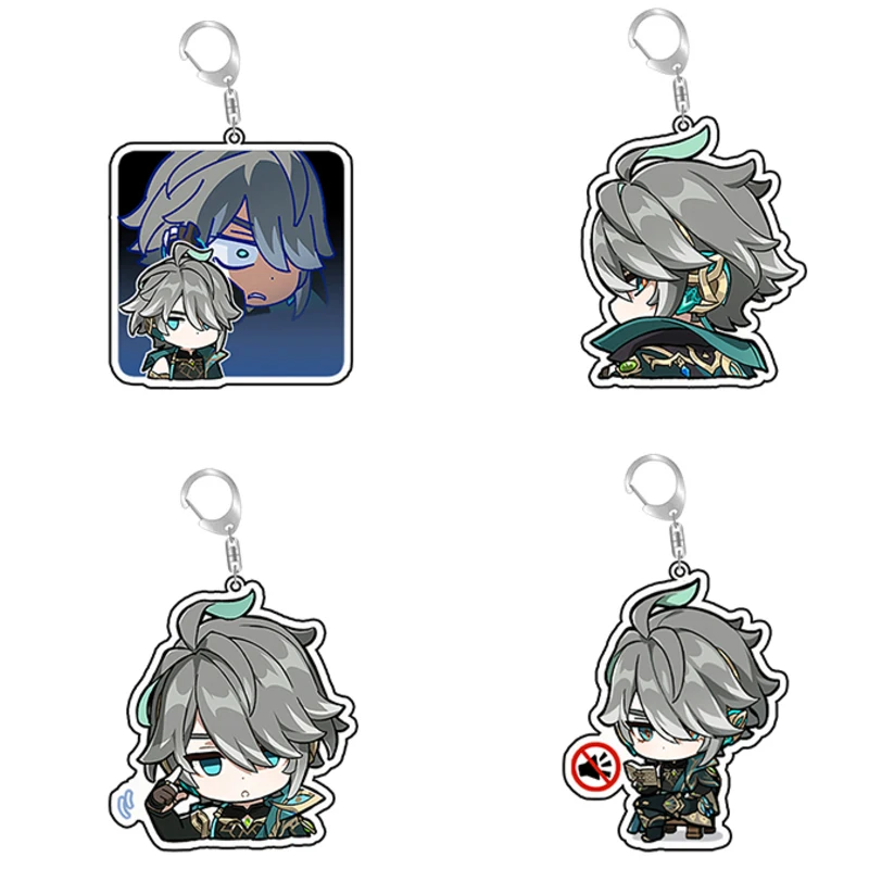 Акриловый брелок с кольцом Genshin Impact